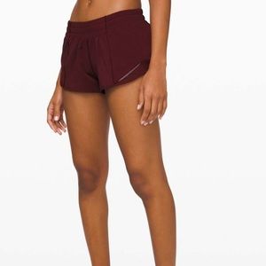Maroon Hotty Hot Lululemon Shorts